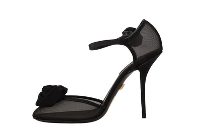 Dolce & Gabbana Elegant Black Mesh Heels Pumps Dolce & Gabbana