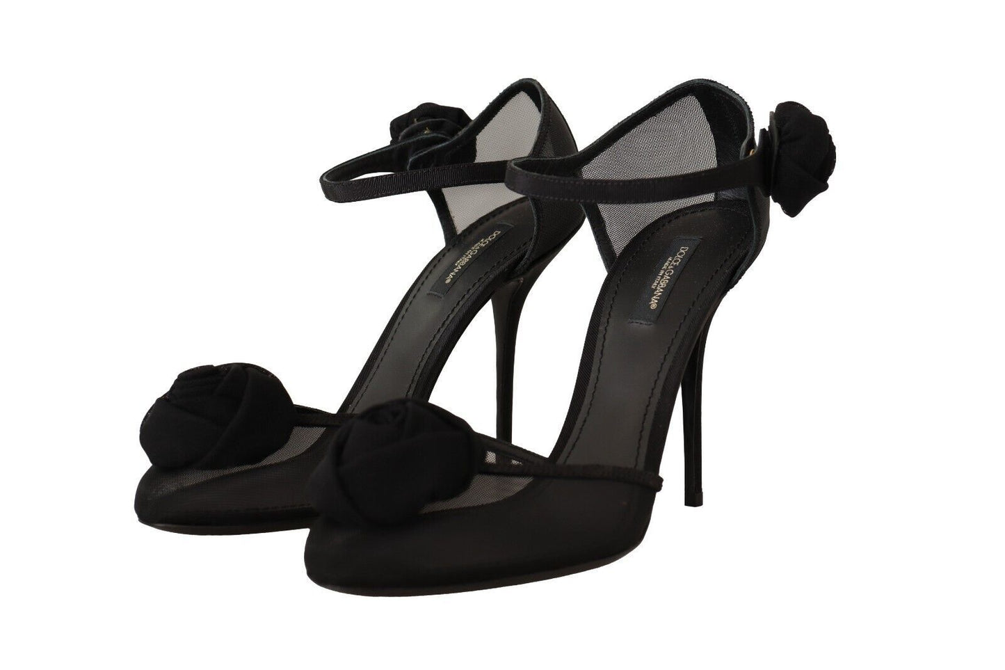 Dolce & Gabbana Elegant Black Mesh Heels Pumps Dolce & Gabbana