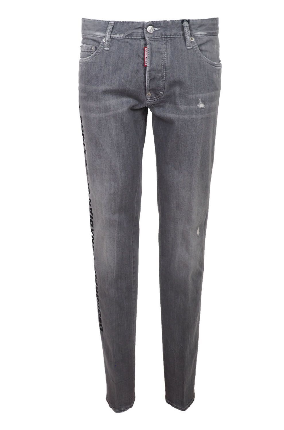 Dsquared² Chic Gray Slim-Fit Denim for the Modern Man Dsquared²