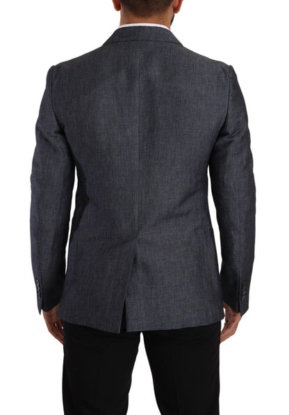 Dolce & Gabbana Elegant Slim Fit Two-Button Blue Blazer Dolce & Gabbana