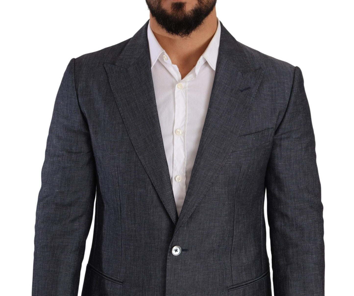 Dolce & Gabbana Elegant Slim Fit Two-Button Blue Blazer Dolce & Gabbana