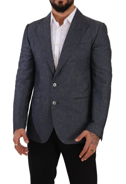 Dolce & Gabbana Elegant Slim Fit Two-Button Blue Blazer Dolce & Gabbana