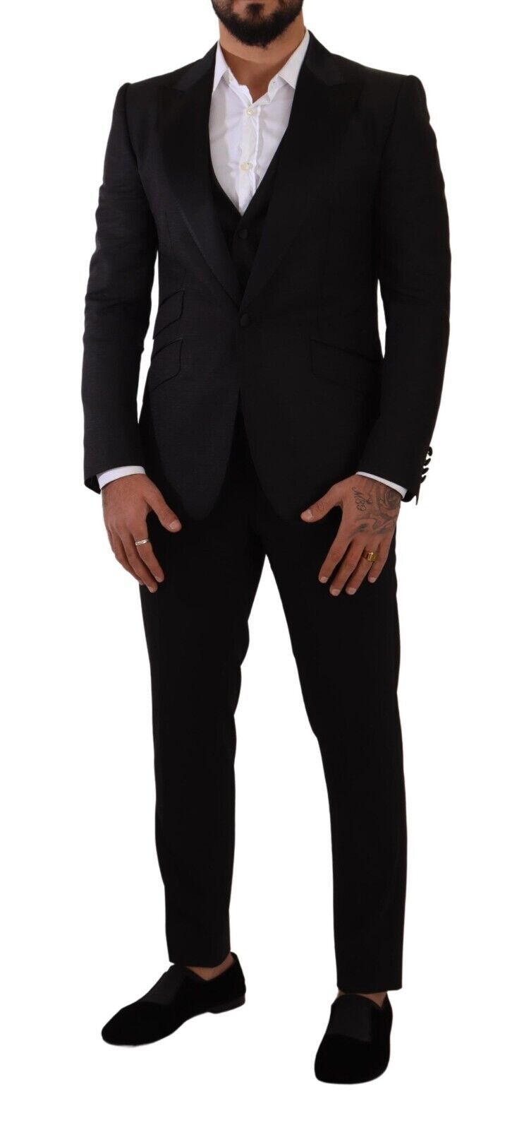 Dolce & Gabbana Sicilia Slim Fit Black Suit Ensemble Dolce & Gabbana