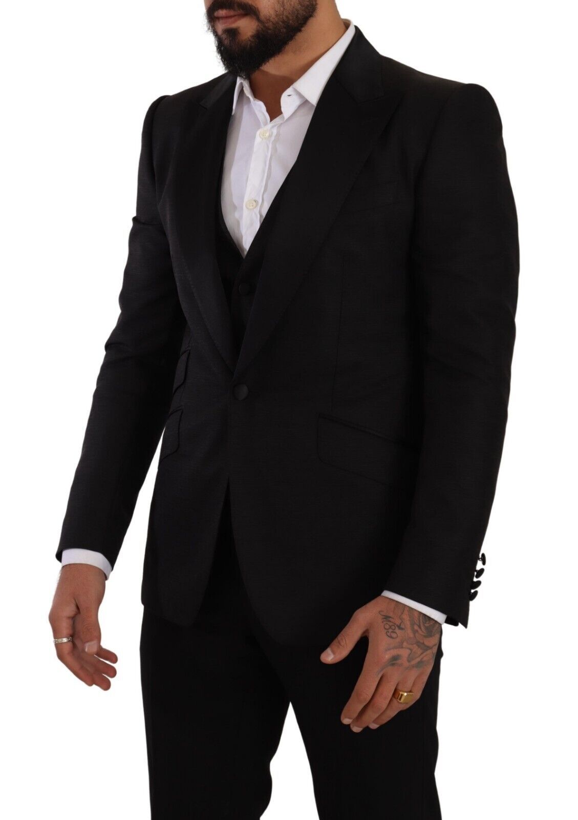 Dolce & Gabbana Sicilia Slim Fit Black Suit Ensemble Dolce & Gabbana