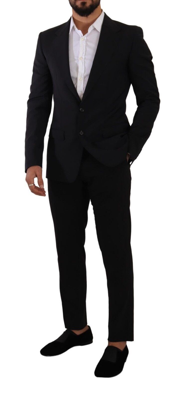 Dolce & Gabbana Elegant Black Martini Slim Fit Blazer and Vest Dolce & Gabbana