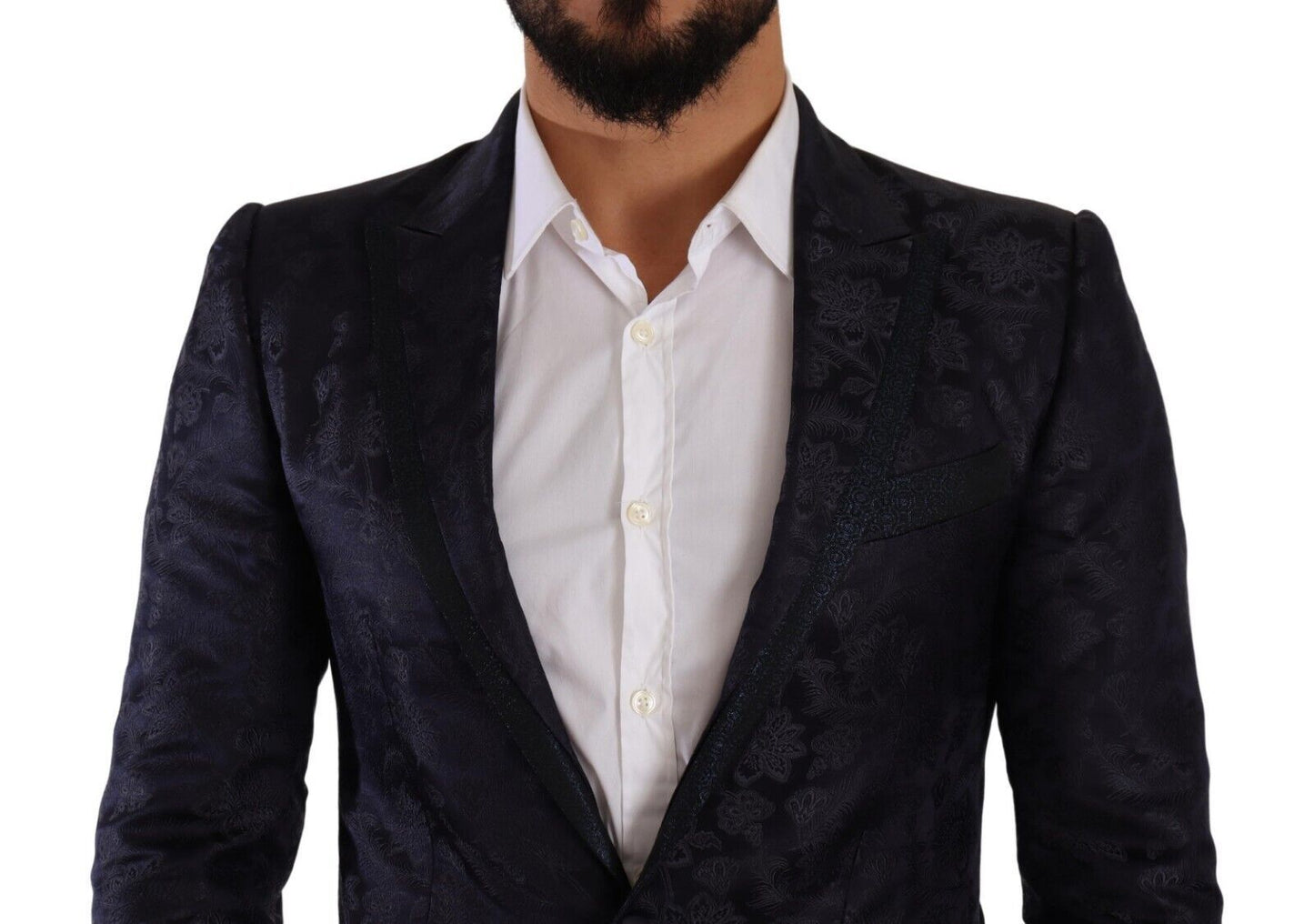 Dolce & Gabbana Elegant Dark Blue MARTINI Formal Blazer Dolce & Gabbana