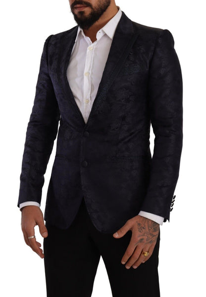 Dolce & Gabbana Elegant Dark Blue MARTINI Formal Blazer Dolce & Gabbana