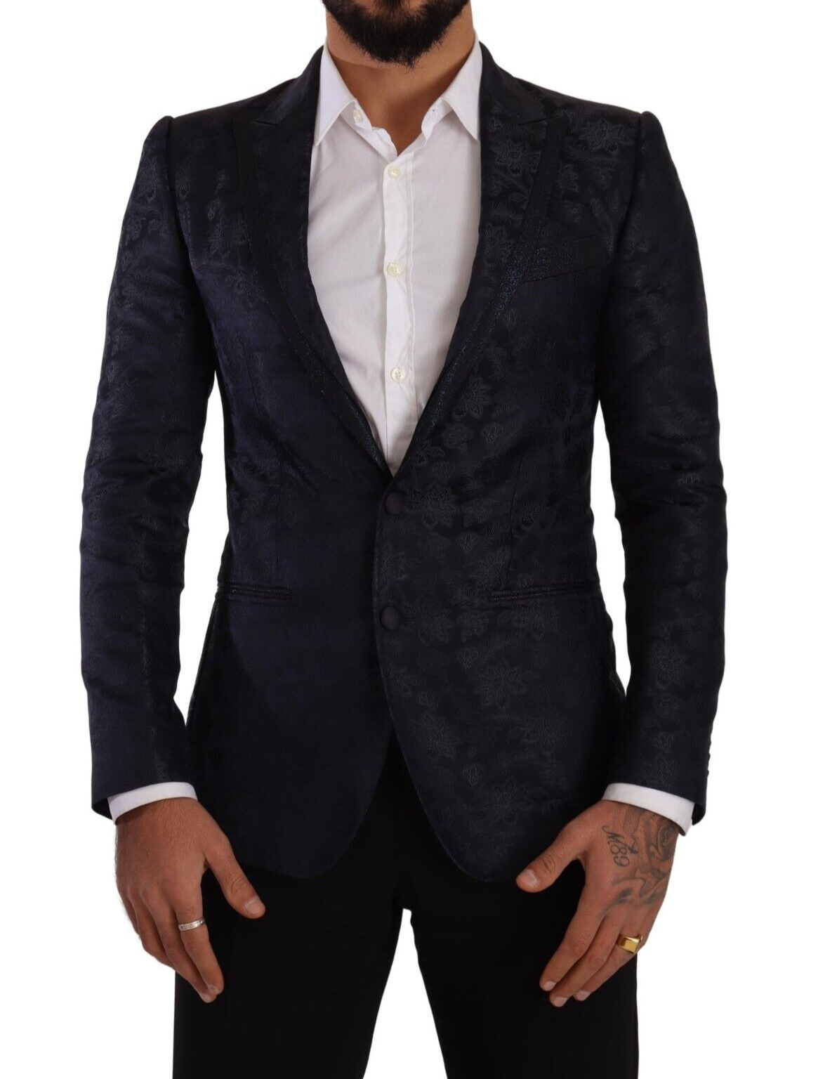 Dolce & Gabbana Elegant Dark Blue MARTINI Formal Blazer Dolce & Gabbana