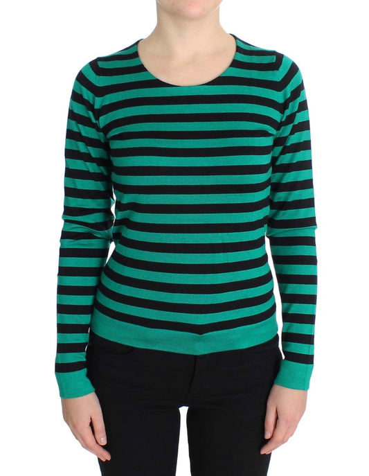 Dolce & Gabbana Elegant Striped Cashmere Silk Sweater Dolce & Gabbana