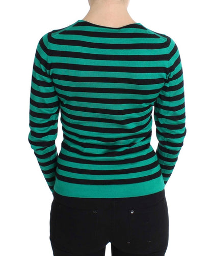 Dolce & Gabbana Elegant Striped Cashmere Silk Sweater Dolce & Gabbana