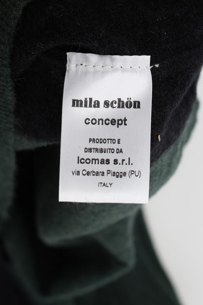 MILA SCHÖN Emerald Elegance Wool-Blend Pencil Skirt MILA SCHÖN