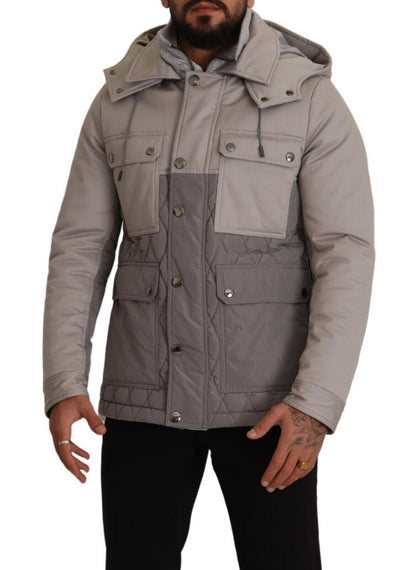 Dolce & Gabbana Elegant Lightweight Gray Windbreaker Jacket Dolce & Gabbana