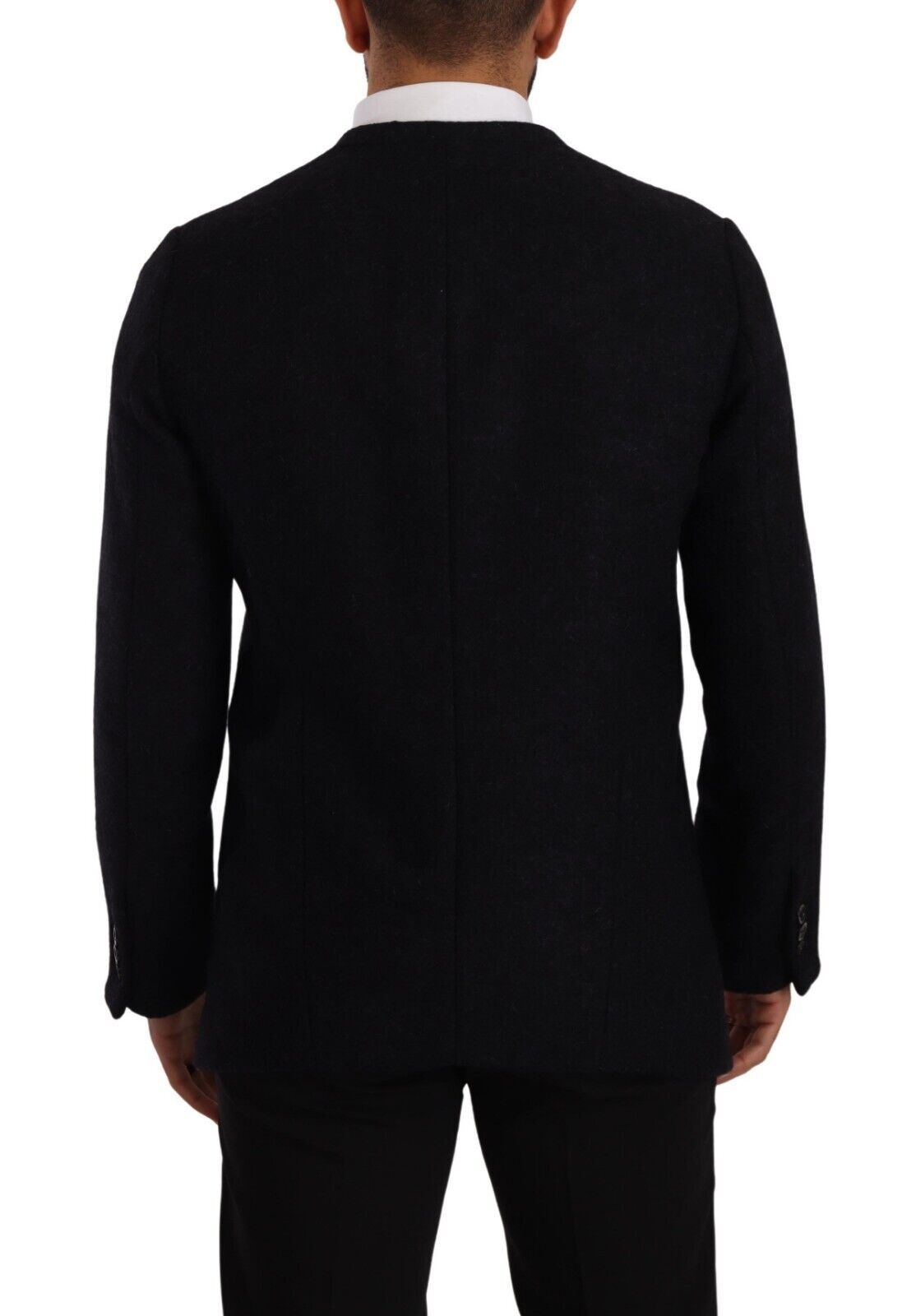 Dolce & Gabbana Elegant Dark Grey Alpaca Blend Jacket Dolce & Gabbana