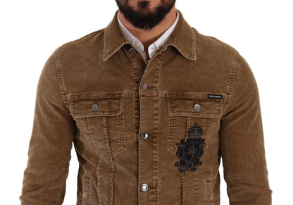 Dolce & Gabbana Elegant Corduroy Logo Jacket Dolce & Gabbana