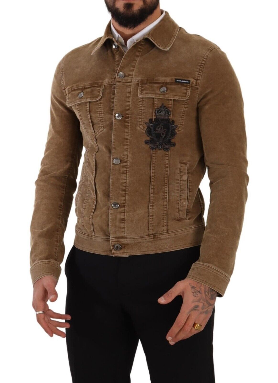 Dolce & Gabbana Elegant Corduroy Logo Jacket Dolce & Gabbana