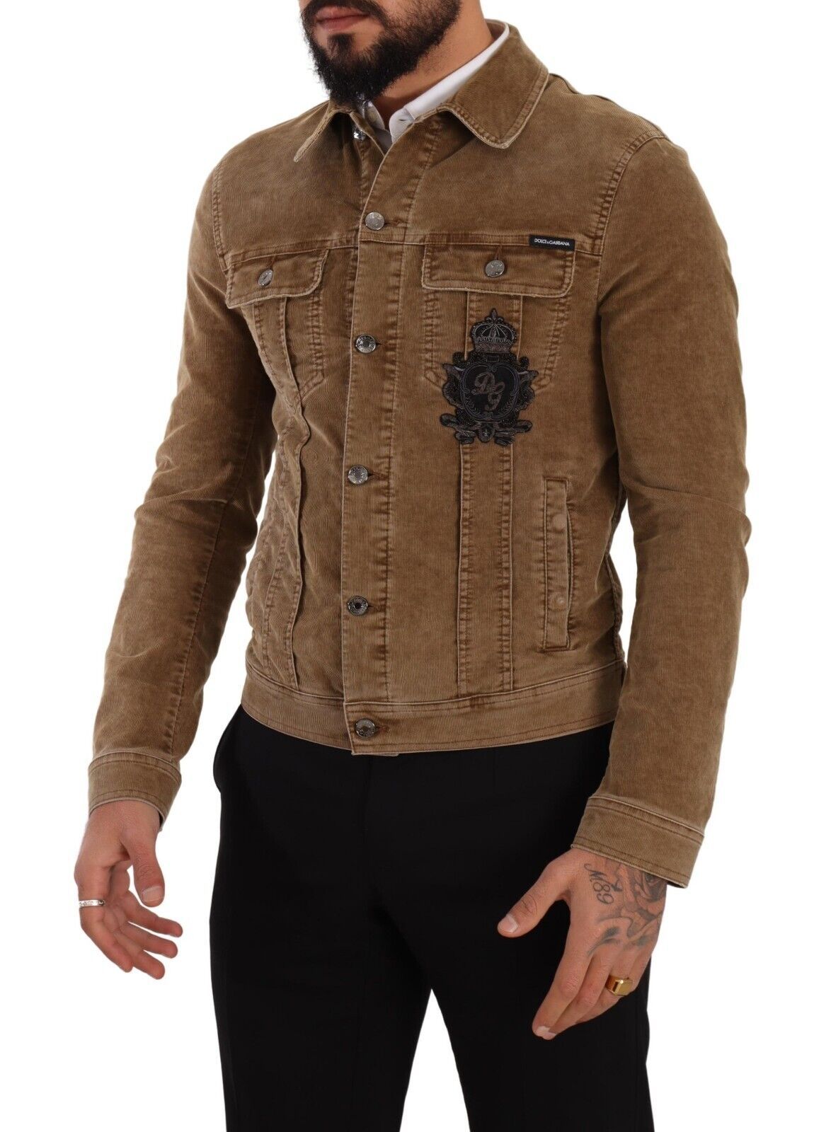 Dolce & Gabbana Elegant Corduroy Logo Jacket Dolce & Gabbana