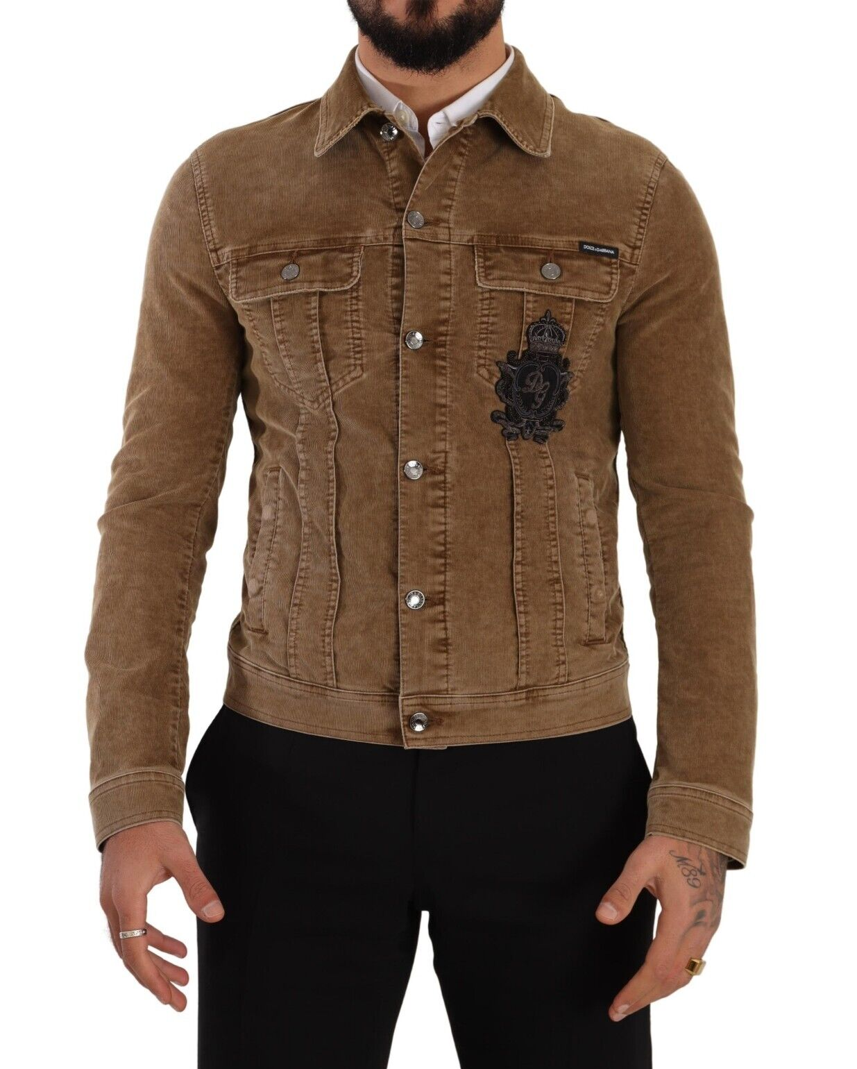 Dolce & Gabbana Elegant Corduroy Logo Jacket Dolce & Gabbana