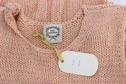 PINK MEMORIES Elegant Pink Knitted Sleeveless Vest Sweater PINK MEMORIES