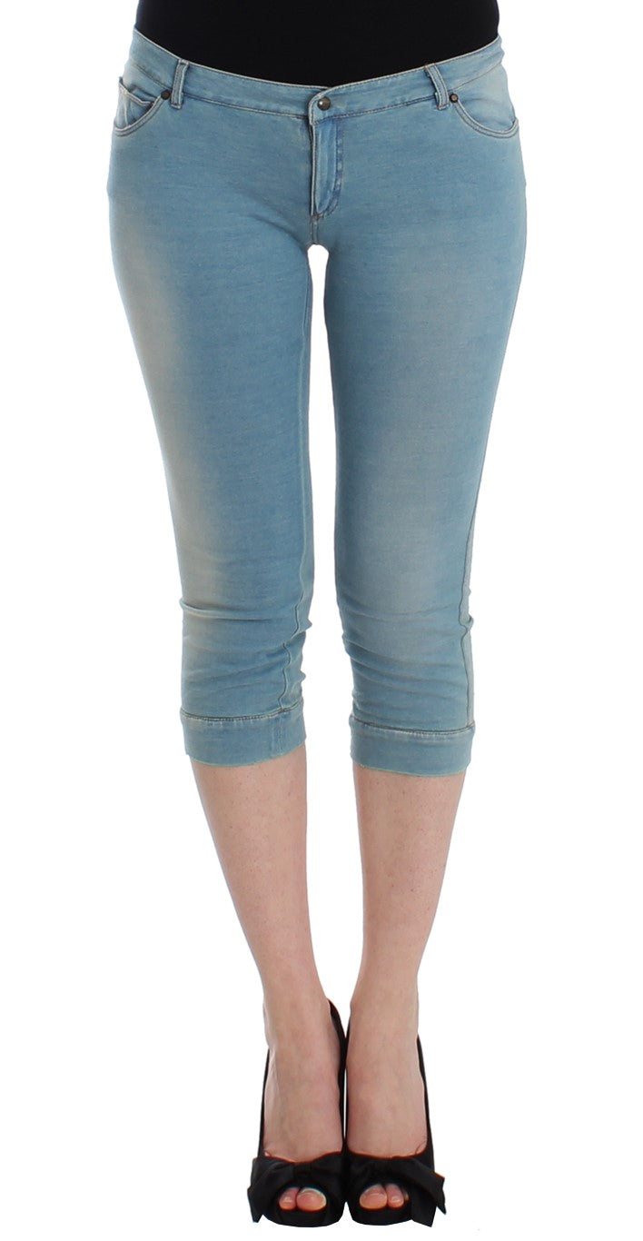 Ermanno Scervino Elegant Light Blue Capri Jeans Ermanno Scervino