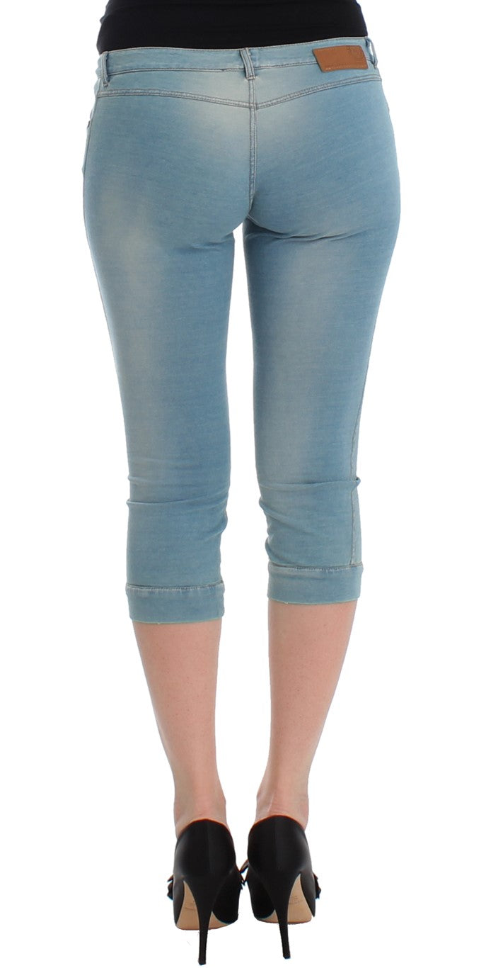 Ermanno Scervino Elegant Light Blue Capri Jeans Ermanno Scervino