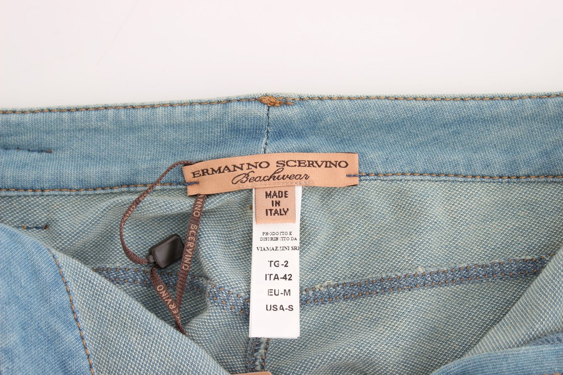 Ermanno Scervino Elegant Light Blue Capri Jeans Ermanno Scervino