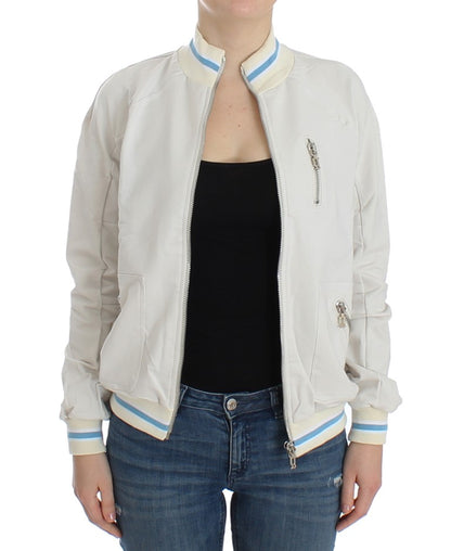 John Galliano Elegant White Zip Cardigan John Galliano