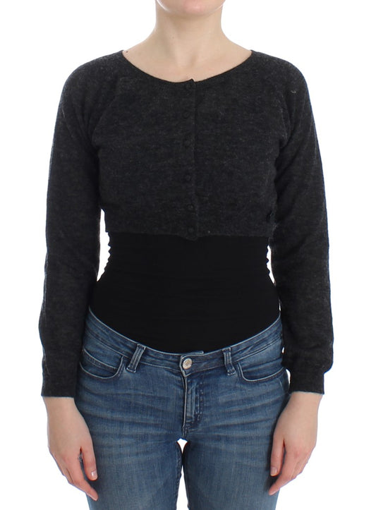 Ermanno Scervino Chic Cropped Alpaca Wool Sweater Ermanno Scervino