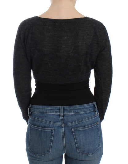 Ermanno Scervino Chic Cropped Alpaca Wool Sweater Ermanno Scervino