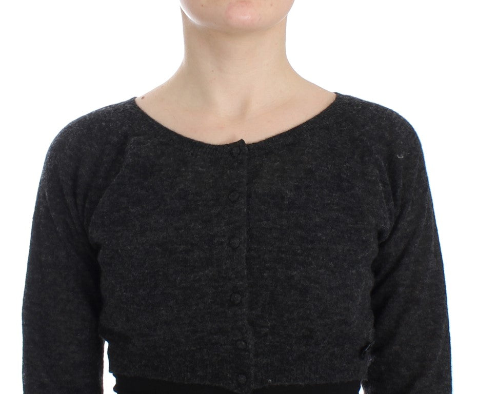 Ermanno Scervino Chic Cropped Alpaca Wool Sweater Ermanno Scervino