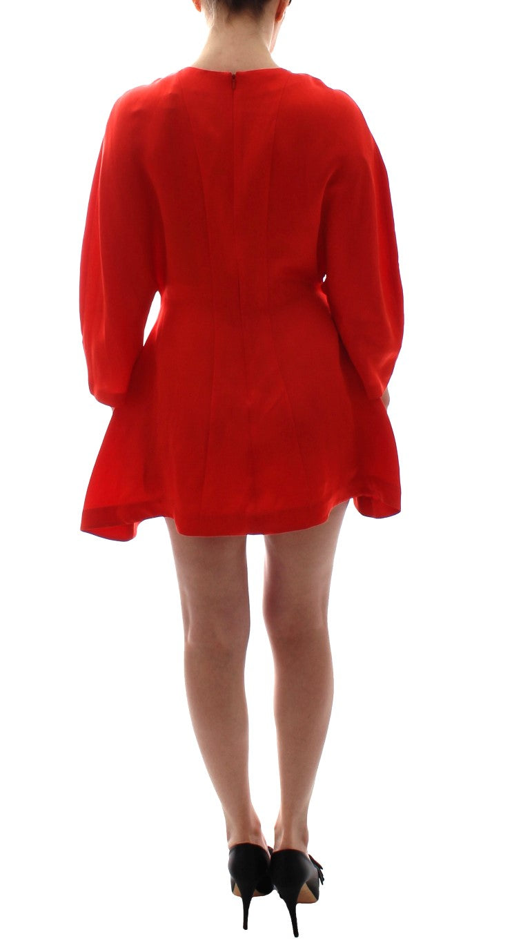 Fyodor Golan Radiant Red Linen Blend Artisan Dress Fyodor Golan