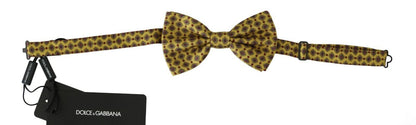 Dolce & Gabbana Elegant Yellow Silk Bow Tie Dolce & Gabbana