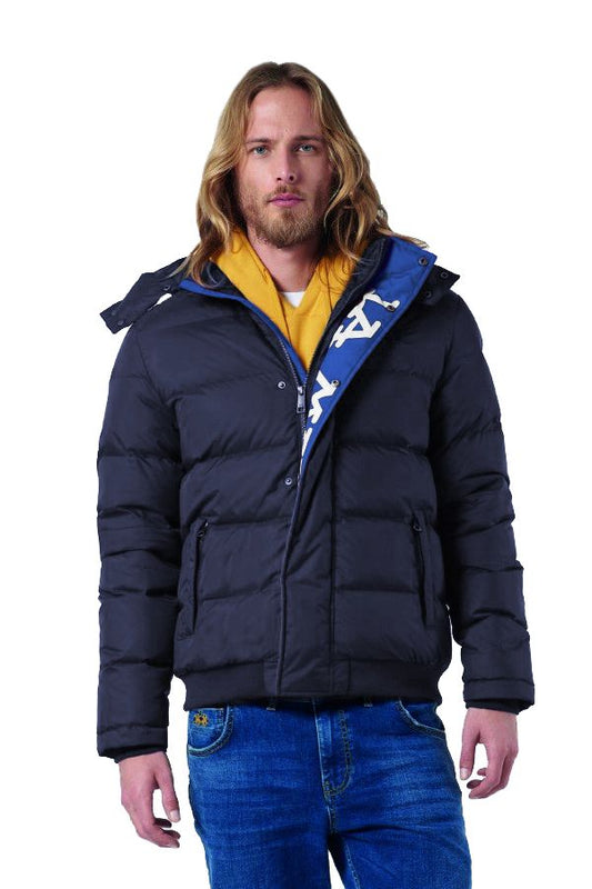 La Martina Elegant Sports Jacket with Hood in Navy Blue La Martina