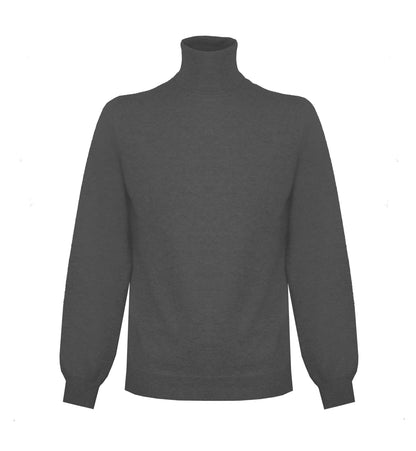 Malo High Neck Cashmere Sweater in Elegant Grey Malo