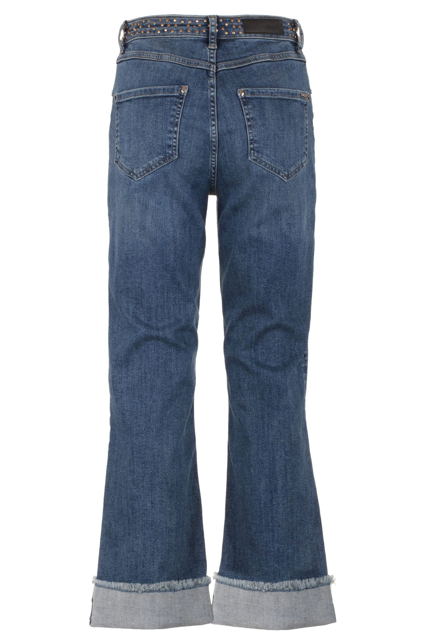 Imperfect Chic Studded Waist Blue Denim Imperfect