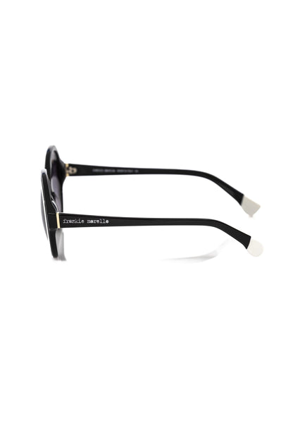 Frankie Morello Black Acetate Women Sunglass Frankie Morello