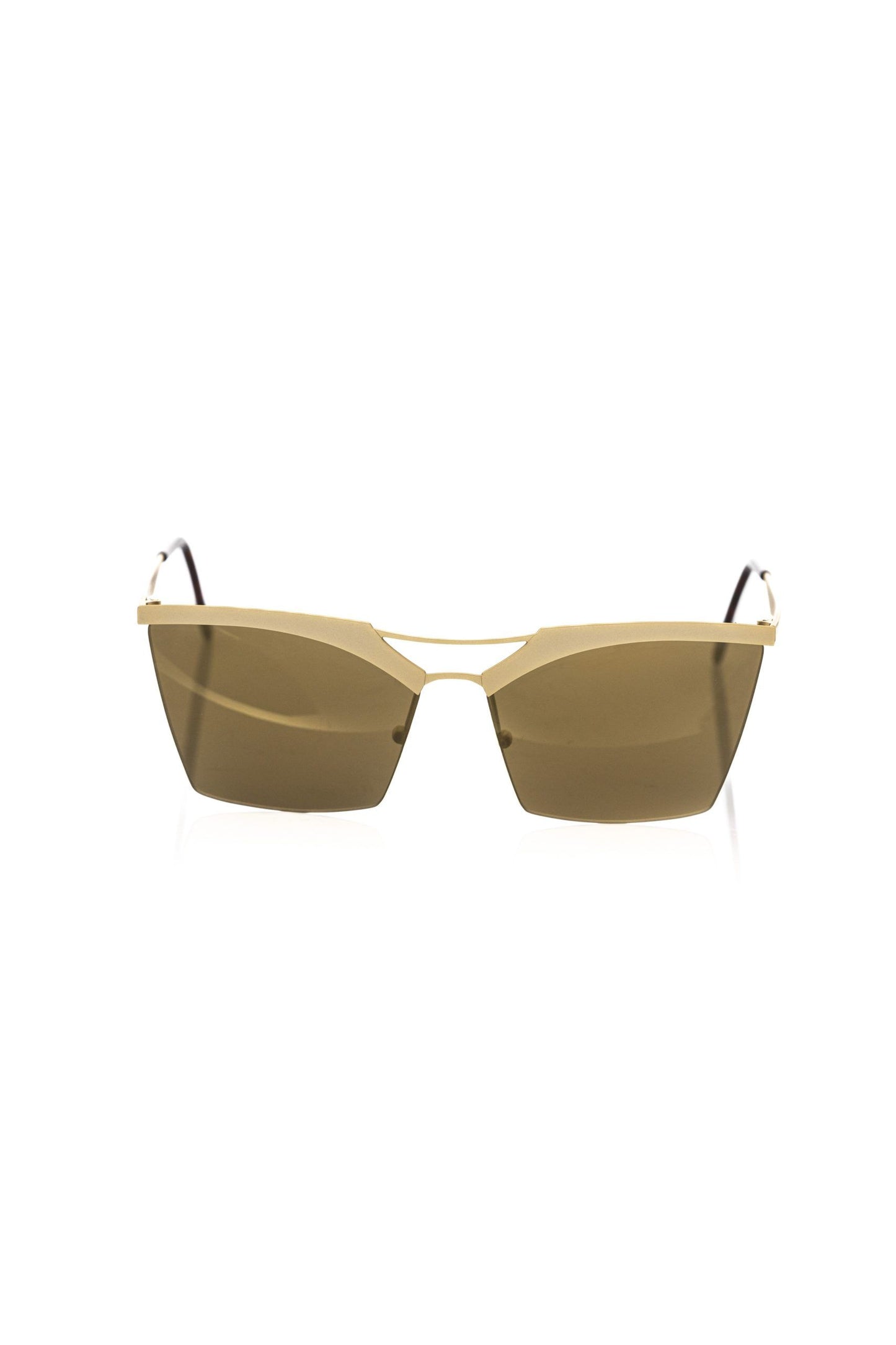 Frankie Morello Gold Metallic Women Sunglass Frankie Morello