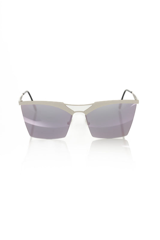 Frankie Morello Silver Metallic Women Sunglass Frankie Morello