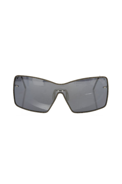 Frankie Morello Black Metallic Women Sunglass Frankie Morello