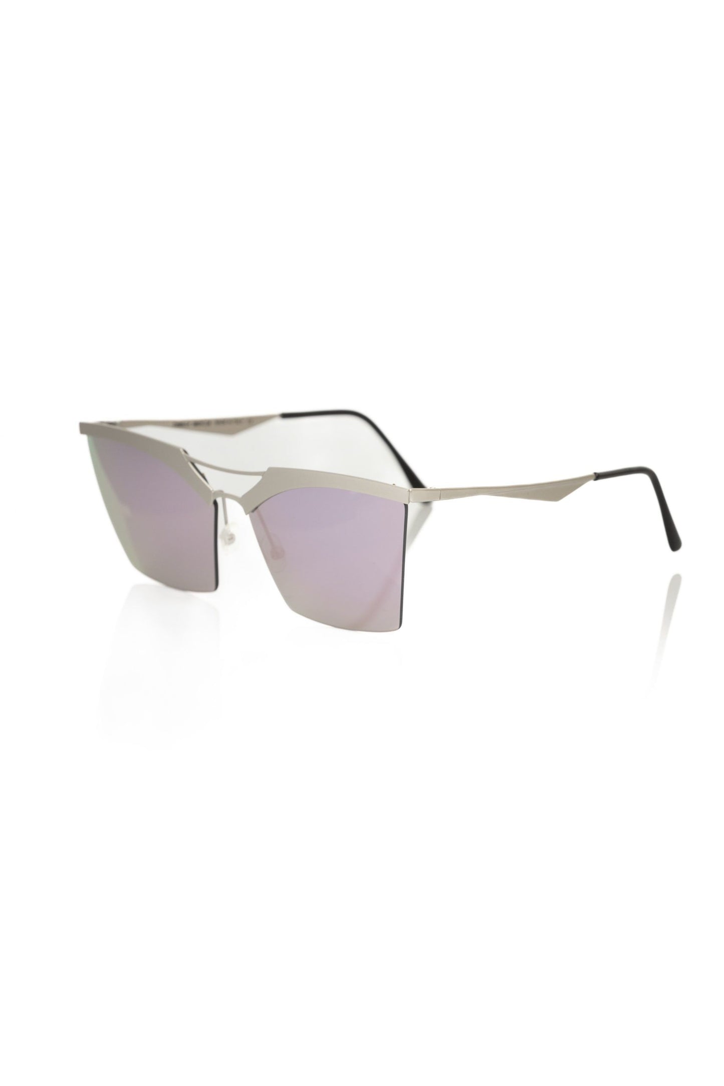 Frankie Morello Silver Metallic Women Sunglass Frankie Morello