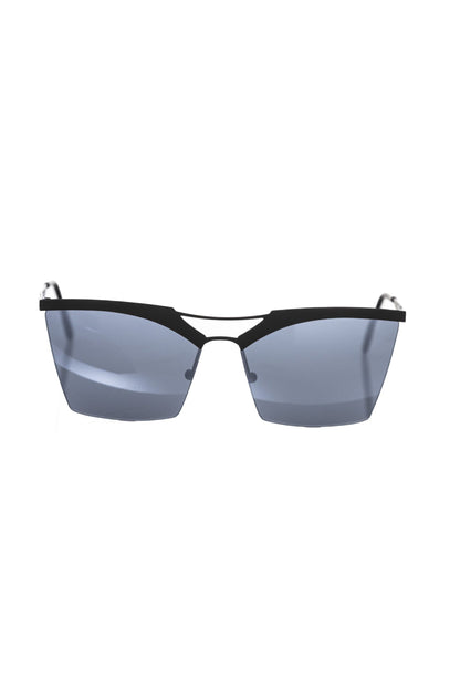 Frankie Morello Black Metallic Women Sunglass Frankie Morello