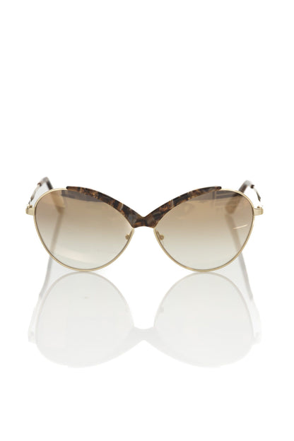 Frankie Morello Beige Metallic Women Sunglass Frankie Morello