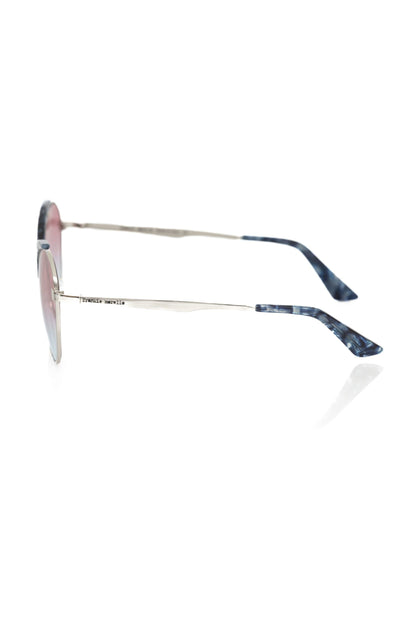 Frankie Morello Blue Metallic Fiber Women Sunglass Frankie Morello