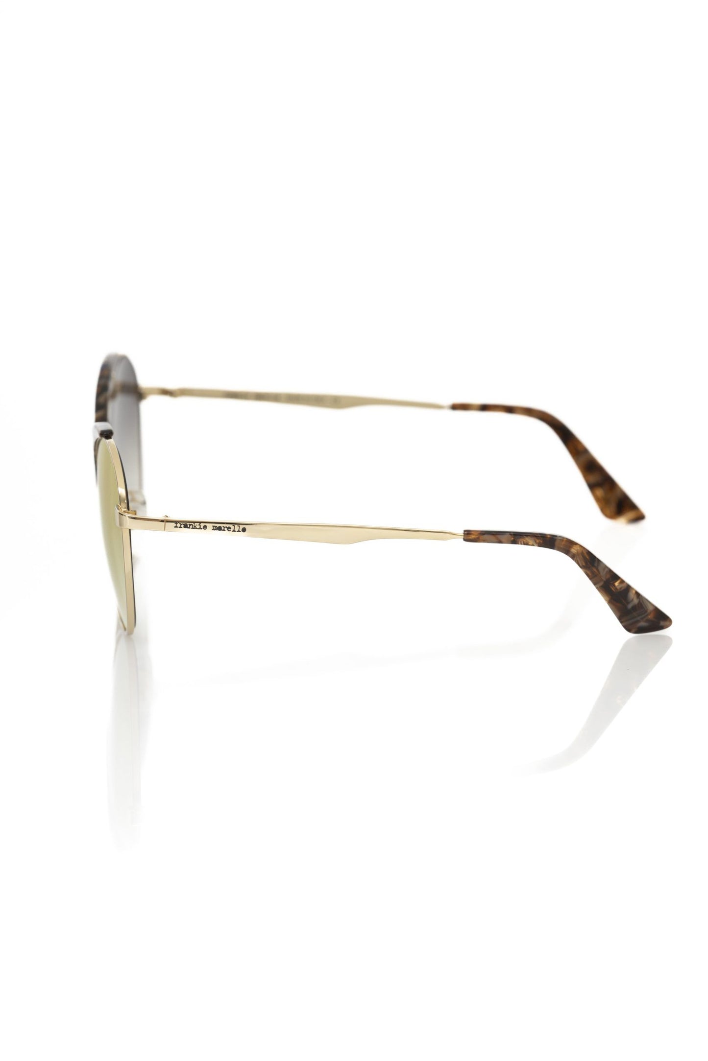 Frankie Morello Beige Metallic Women Sunglass Frankie Morello