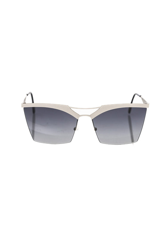 Frankie Morello Silver Metallic Women Sunglass Frankie Morello