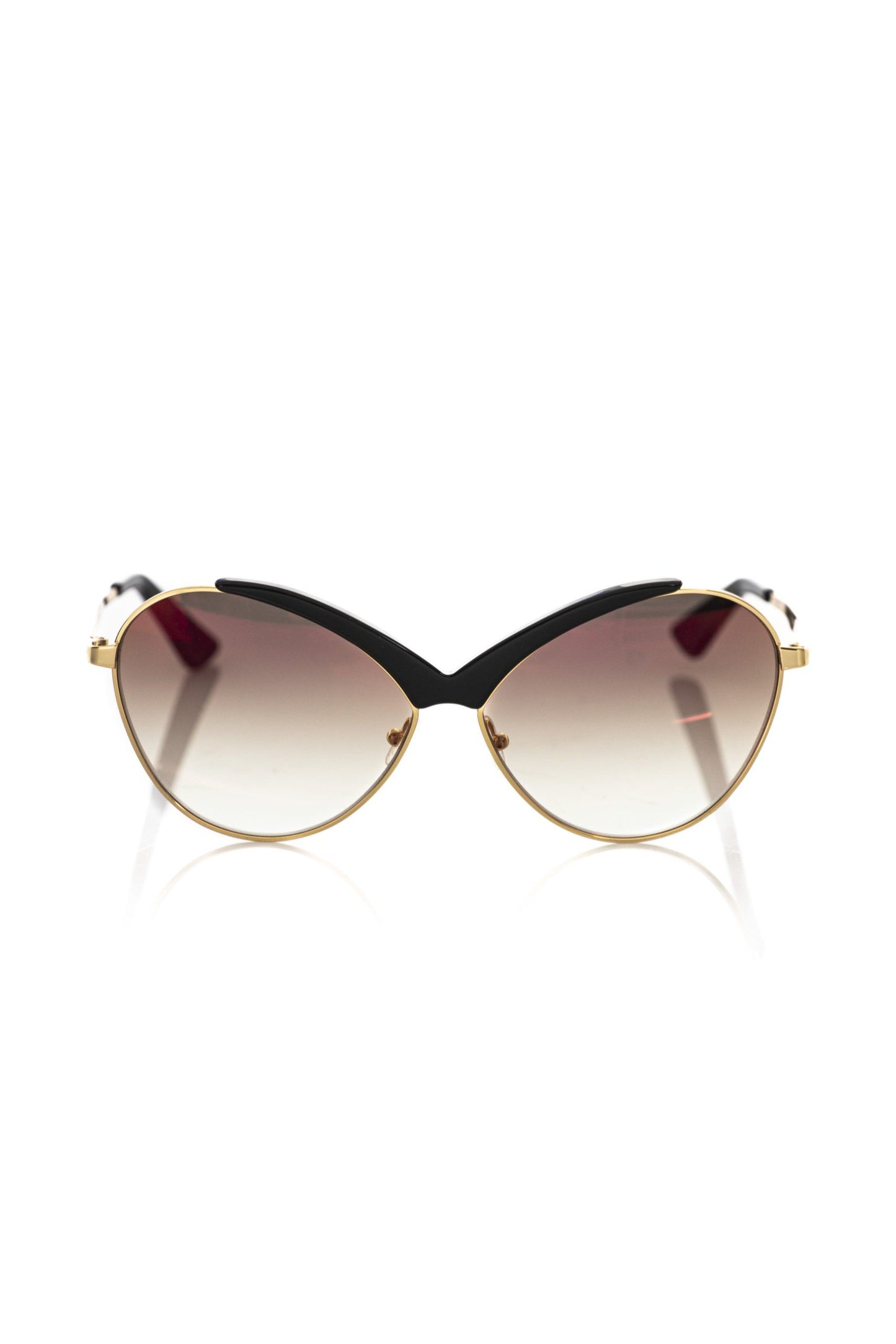 Frankie Morello Black Metallic Women Sunglass Frankie Morello