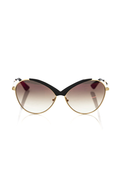 Frankie Morello Black Metallic Women Sunglass Frankie Morello