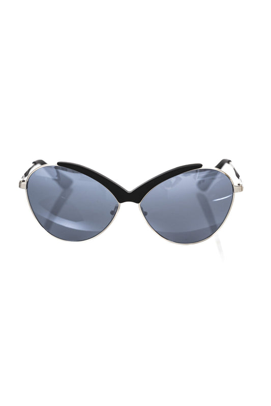 Frankie Morello Black Metallic Women Sunglass Frankie Morello