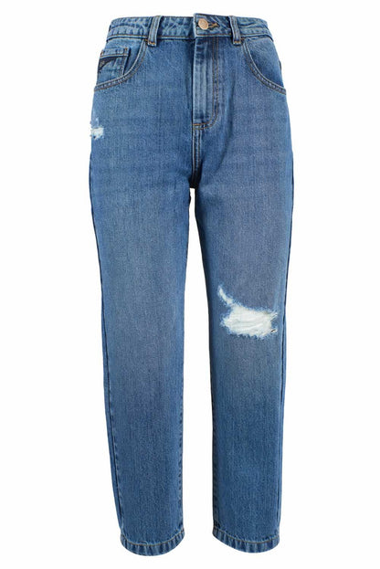 Yes Zee High-Waist Ripped Blue Jeans for Women Yes Zee