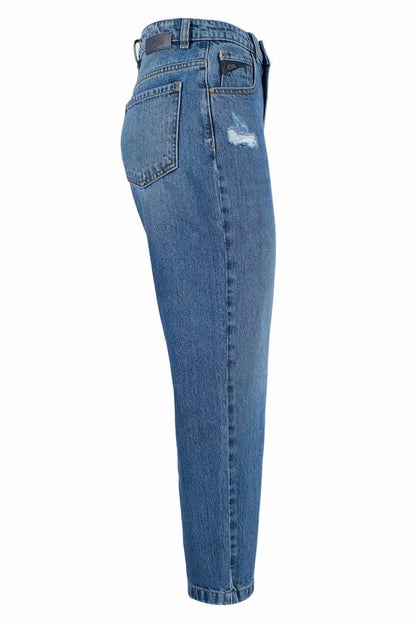 Yes Zee High-Waist Ripped Blue Jeans for Women Yes Zee