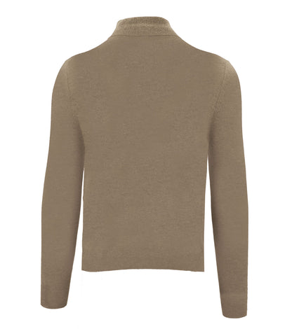 Malo Beige High Neck Cashmere Sweater Malo